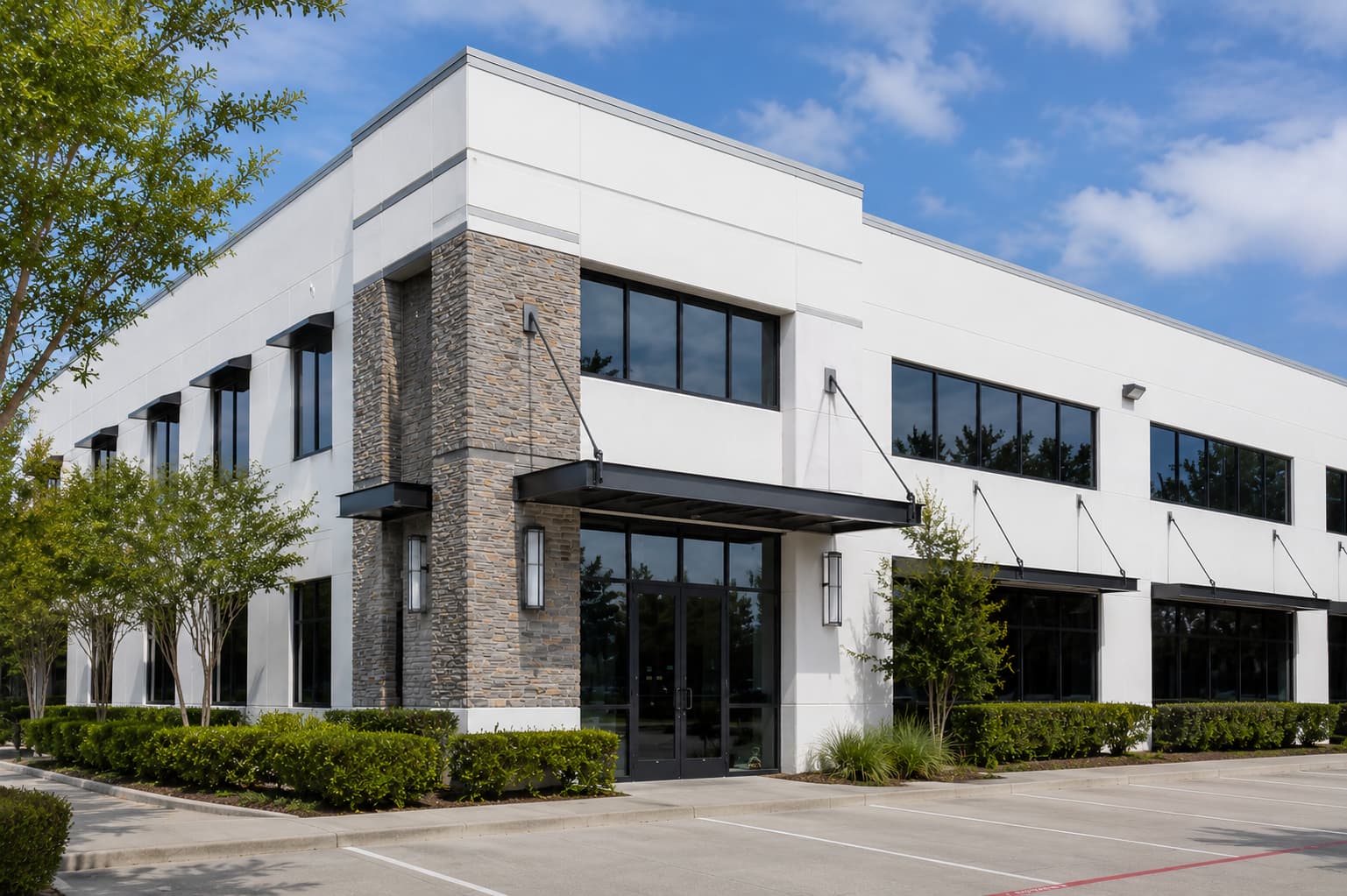 Commercial Building Exterior Repaint after
