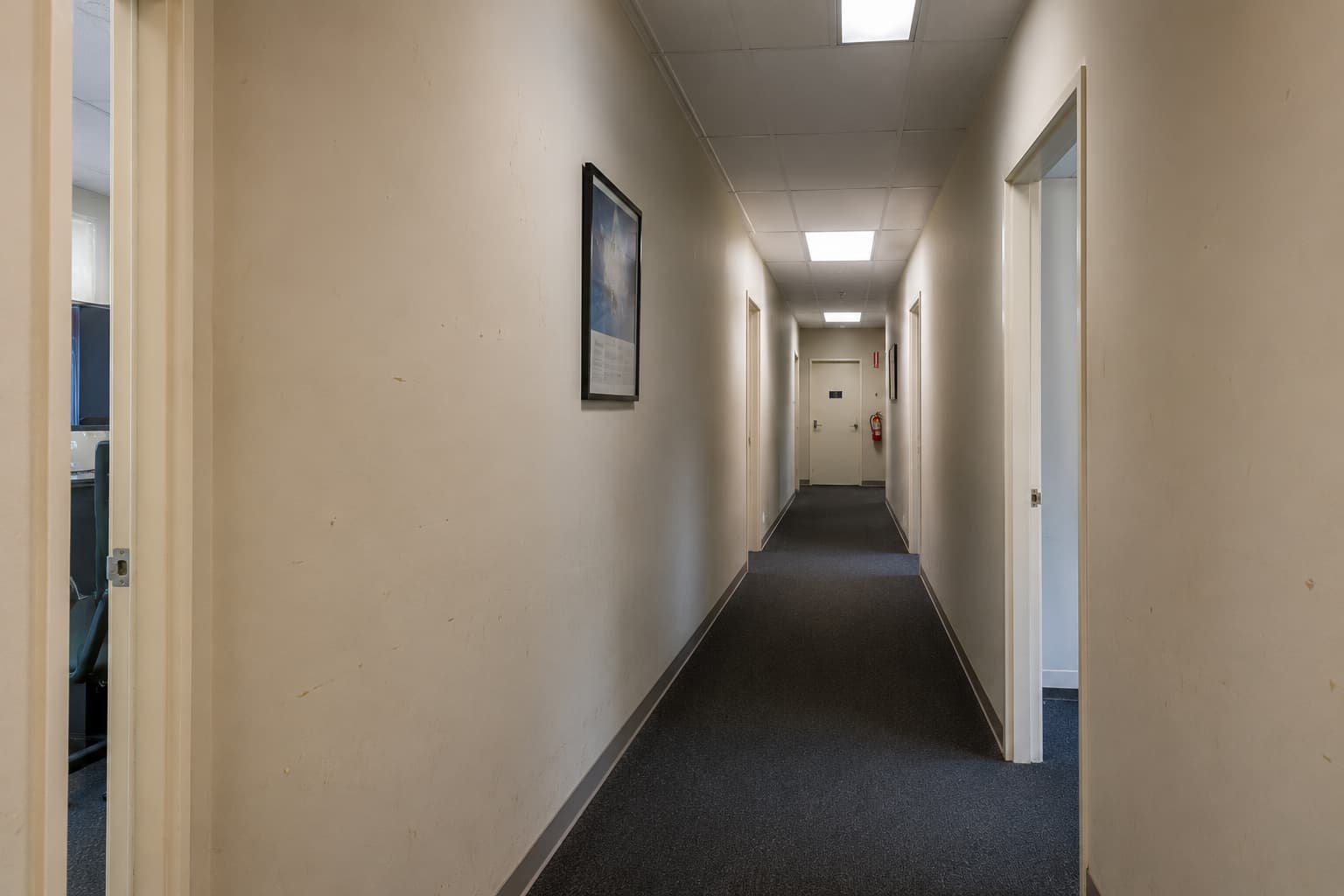 Office Hallway Repaint before image